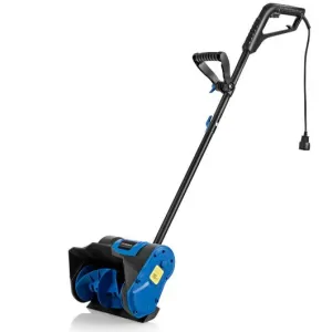 12-Inch 9 Amp Electric Corded Snow Shovel Driveway Yard Snow Thrower-Blue