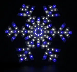 14" LED SNOWFLAKE BLUE AND WHITE