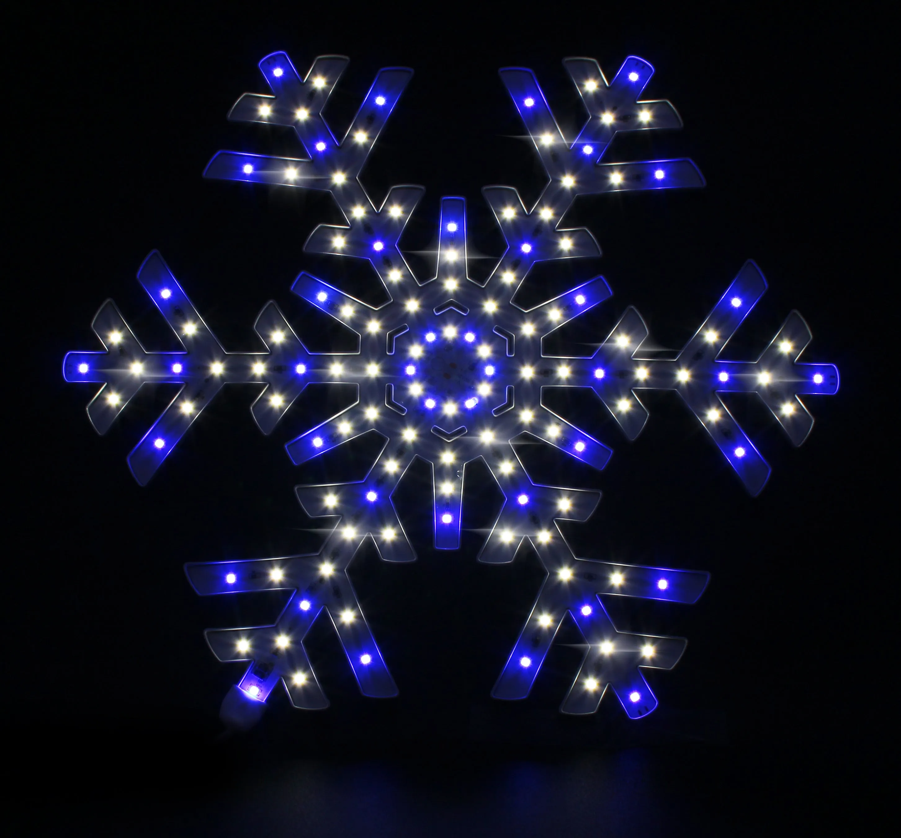 14" LED SNOWFLAKE BLUE AND WHITE