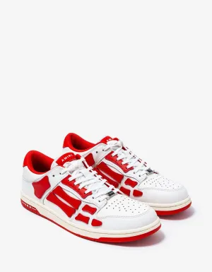 Amiri Skel Top Low White & Red Trainers