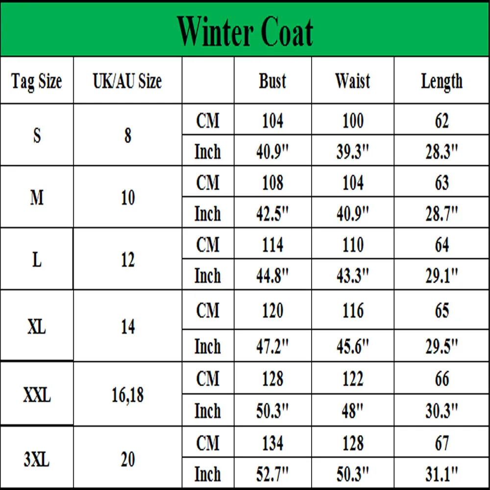 Aofur New Womens Ladies Quilted Winter Coat Puffer Fur Collar Hooded Jackets Parka Plus Size S-XXXL