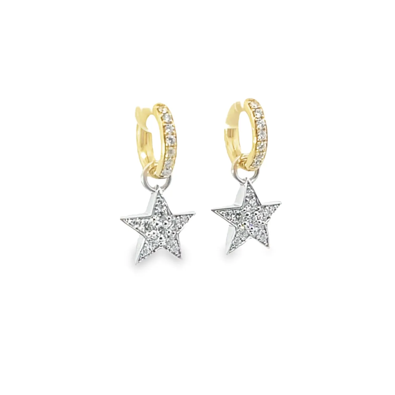 Aspery and Guldag White Diamond Star Earrings