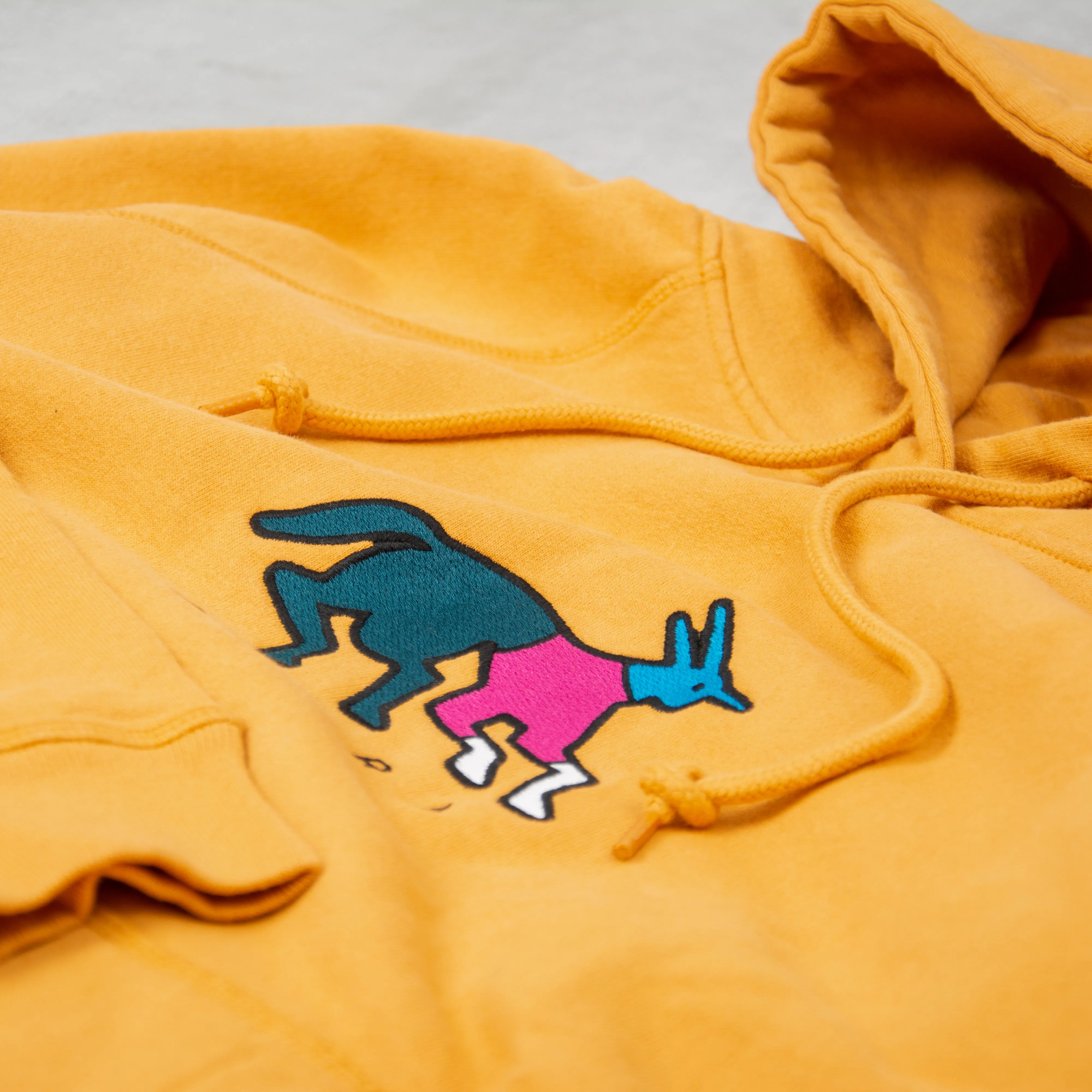 By Parra Anxious Dog Hooded Sweat - Gold Yellow