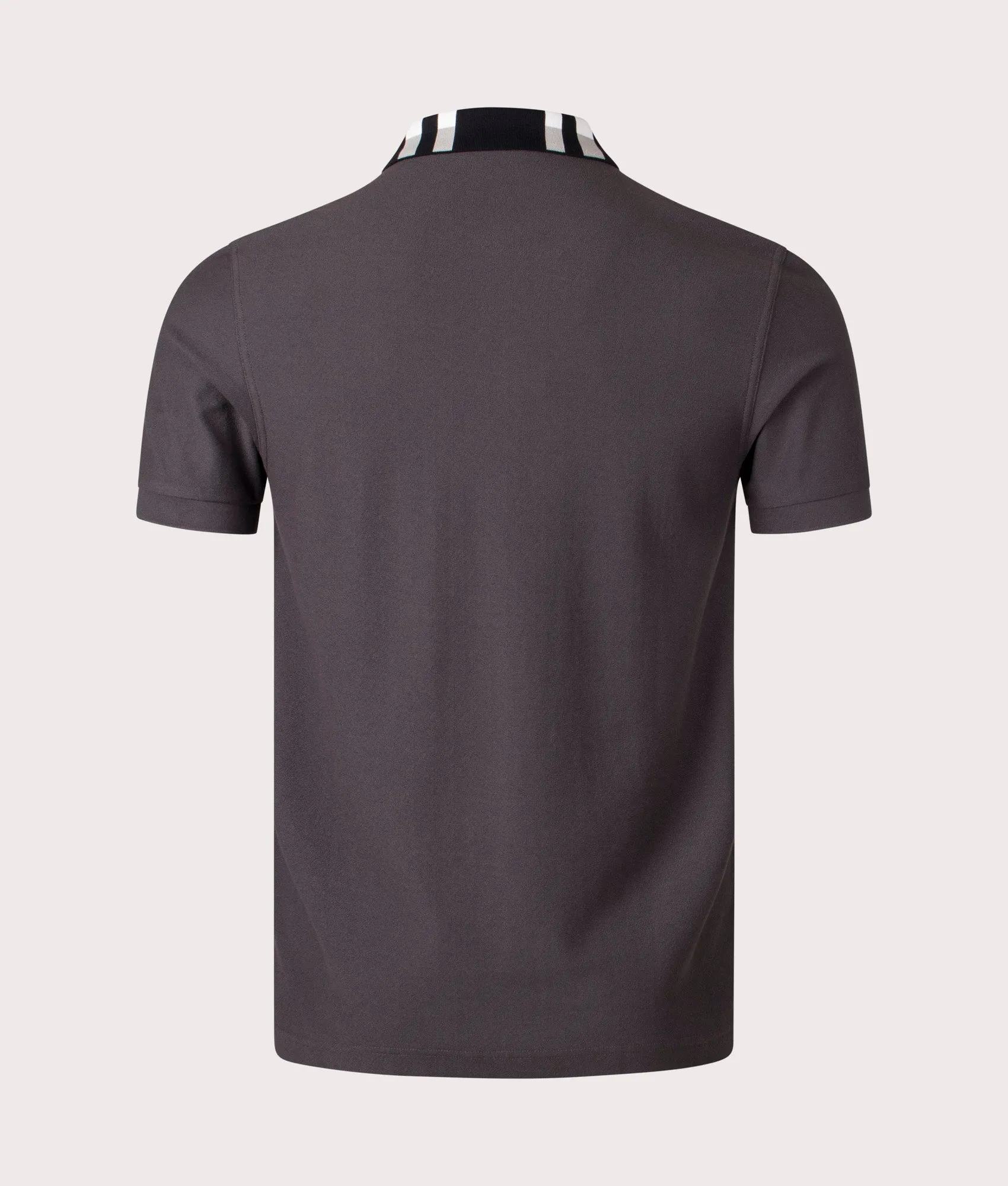 Chequerboard Collar Polo Shirt