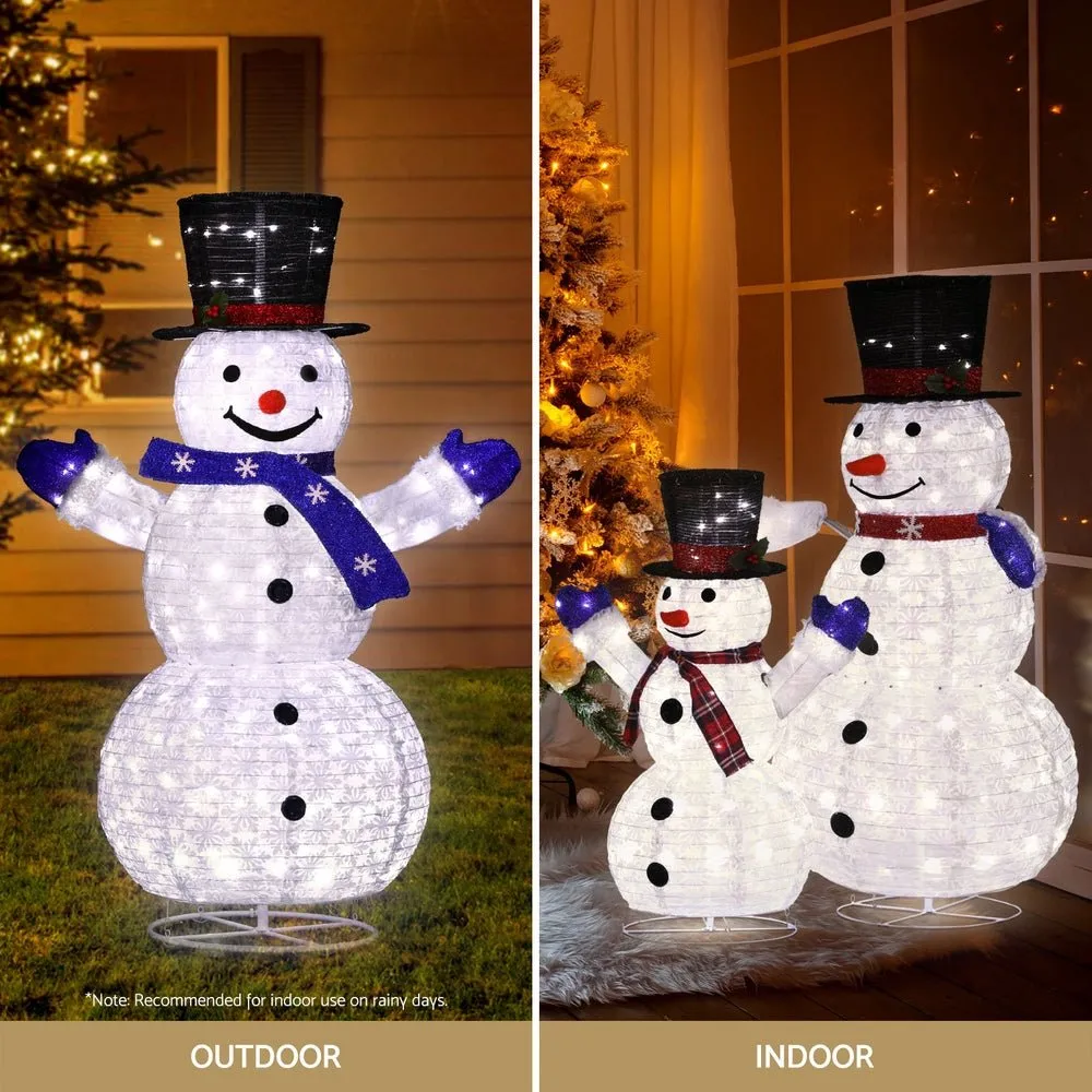 Christmas Lights 330 LED Fairy Light 3pcs Snowman Decorations Set