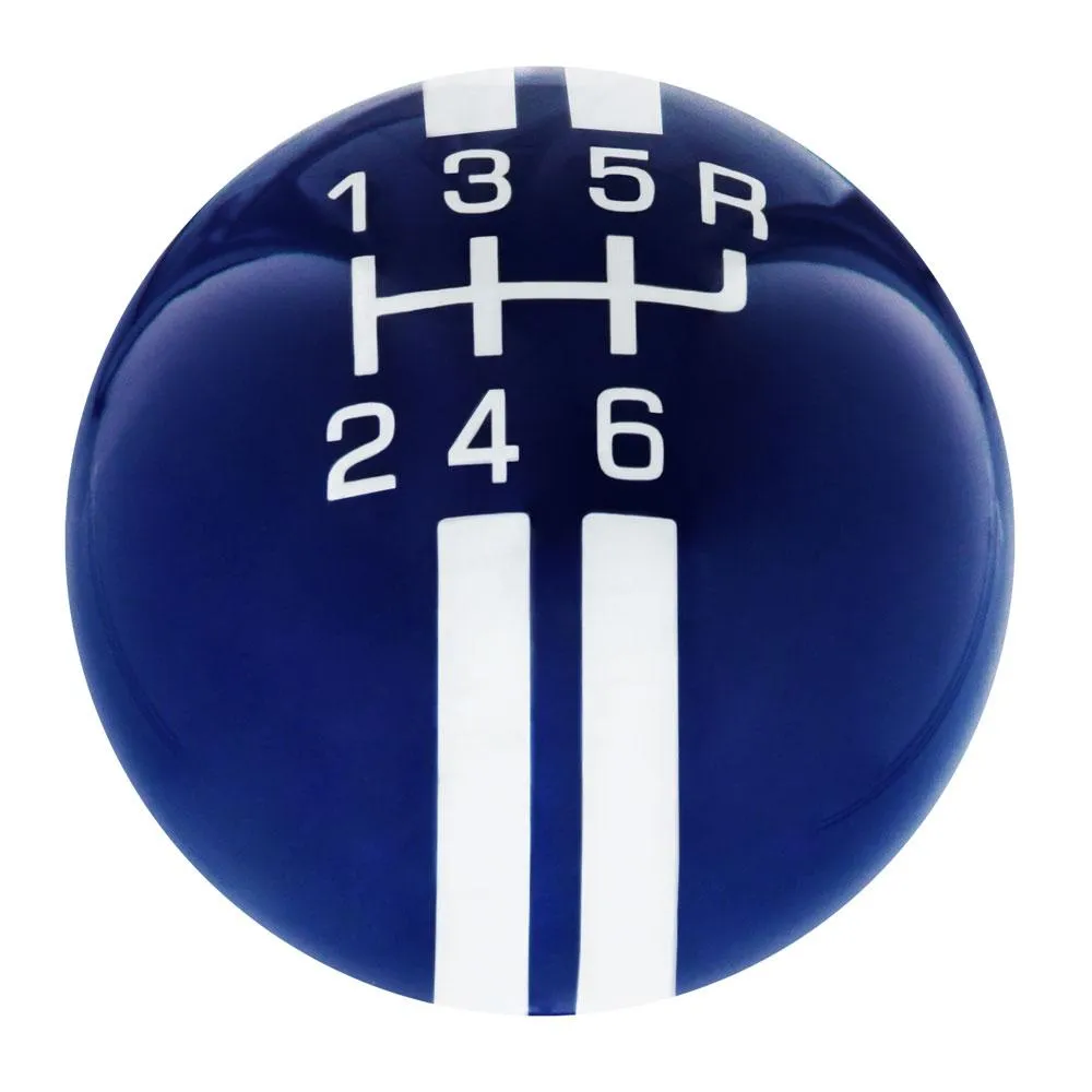 Dark Blue & Pearl Gray Rally Shift Round Knob Cane w/ Custom Color Ash Shaft & Collar