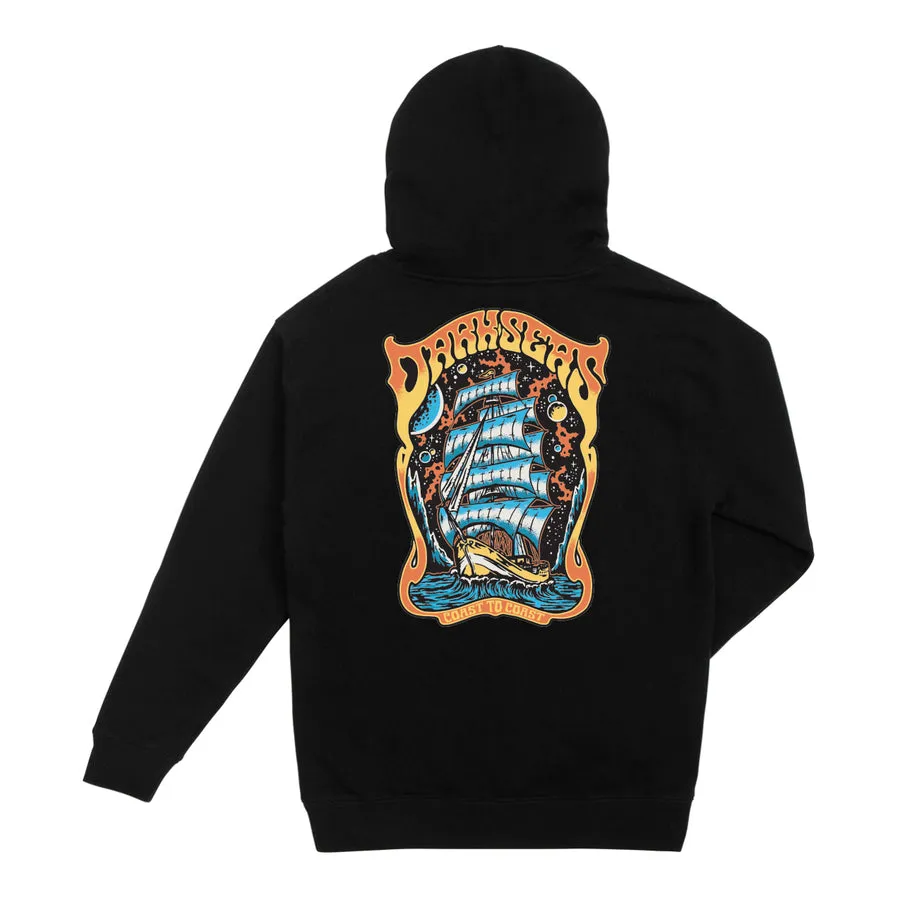 DARK SEAS COSMIC VOYAGE STOCK PUILLOVER FLEECE BLACK