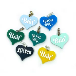 Design Your Own Acrylic Collar Tag - Heart