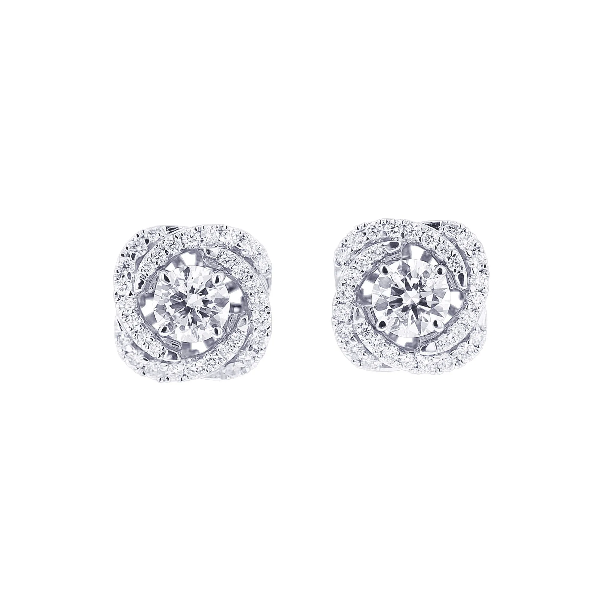 Divine Swirl Diamond Stud Jackets 3/8ct