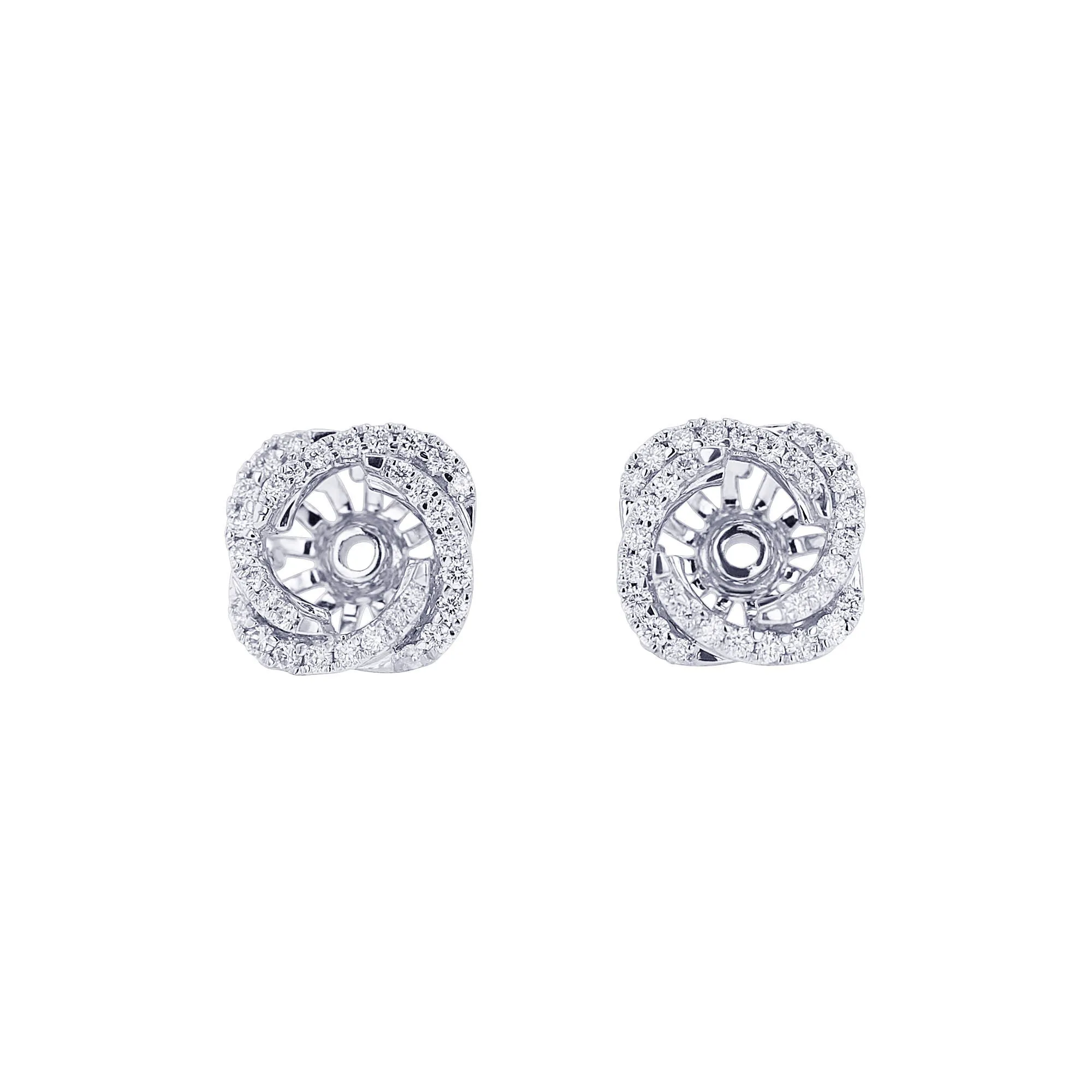 Divine Swirl Diamond Stud Jackets 3/8ct