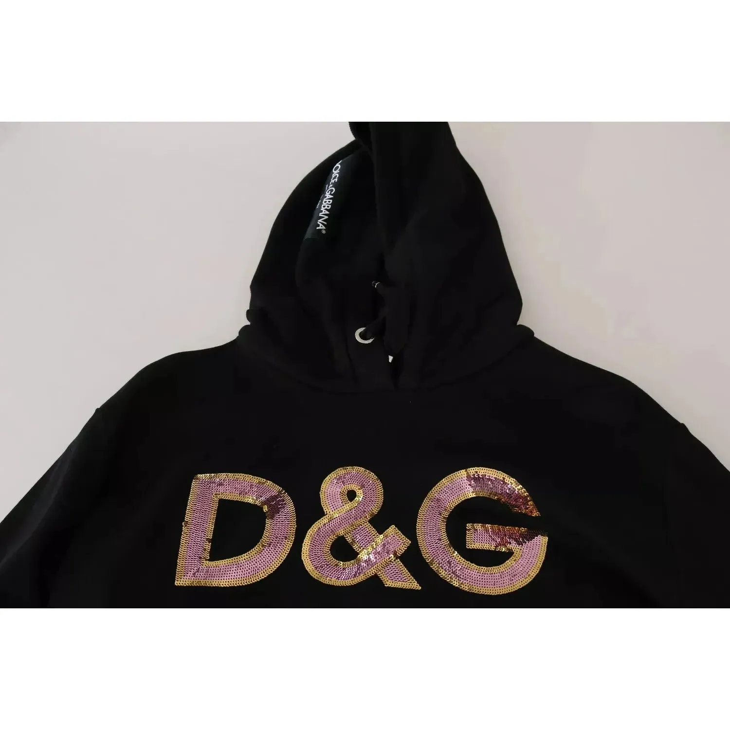 Dolce & Gabbana DG Sequined Hooded Pullover Sweater