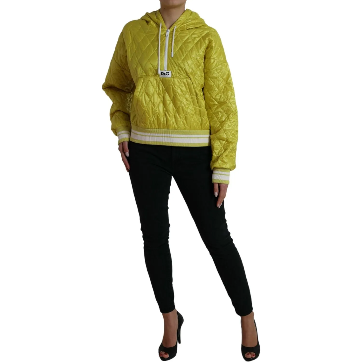 Dolce & Gabbana Radiant Yellow Hooded Jacket