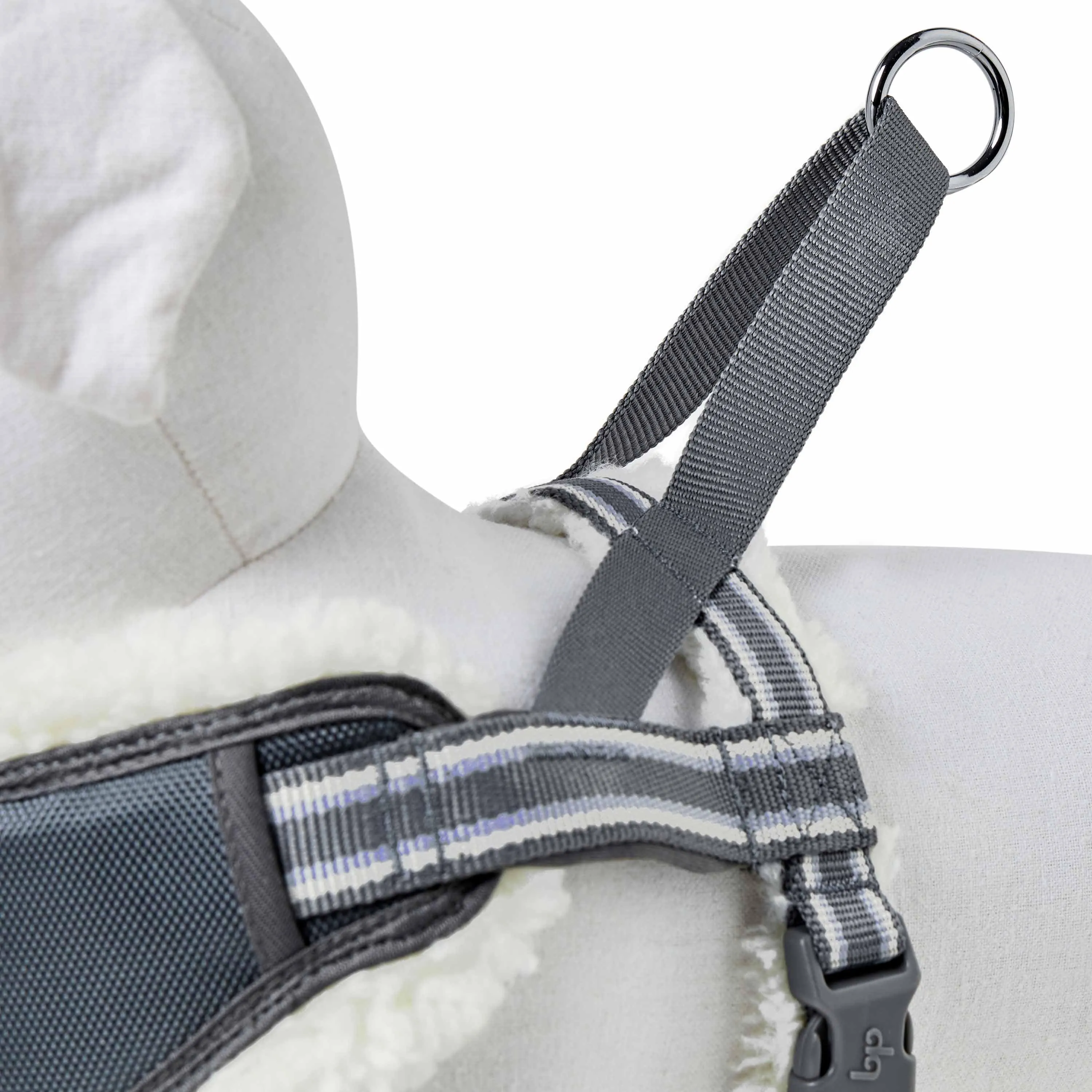 Easy On/Off | Sherpa Fleece Padded Dog Harness in Multi-color Stripes