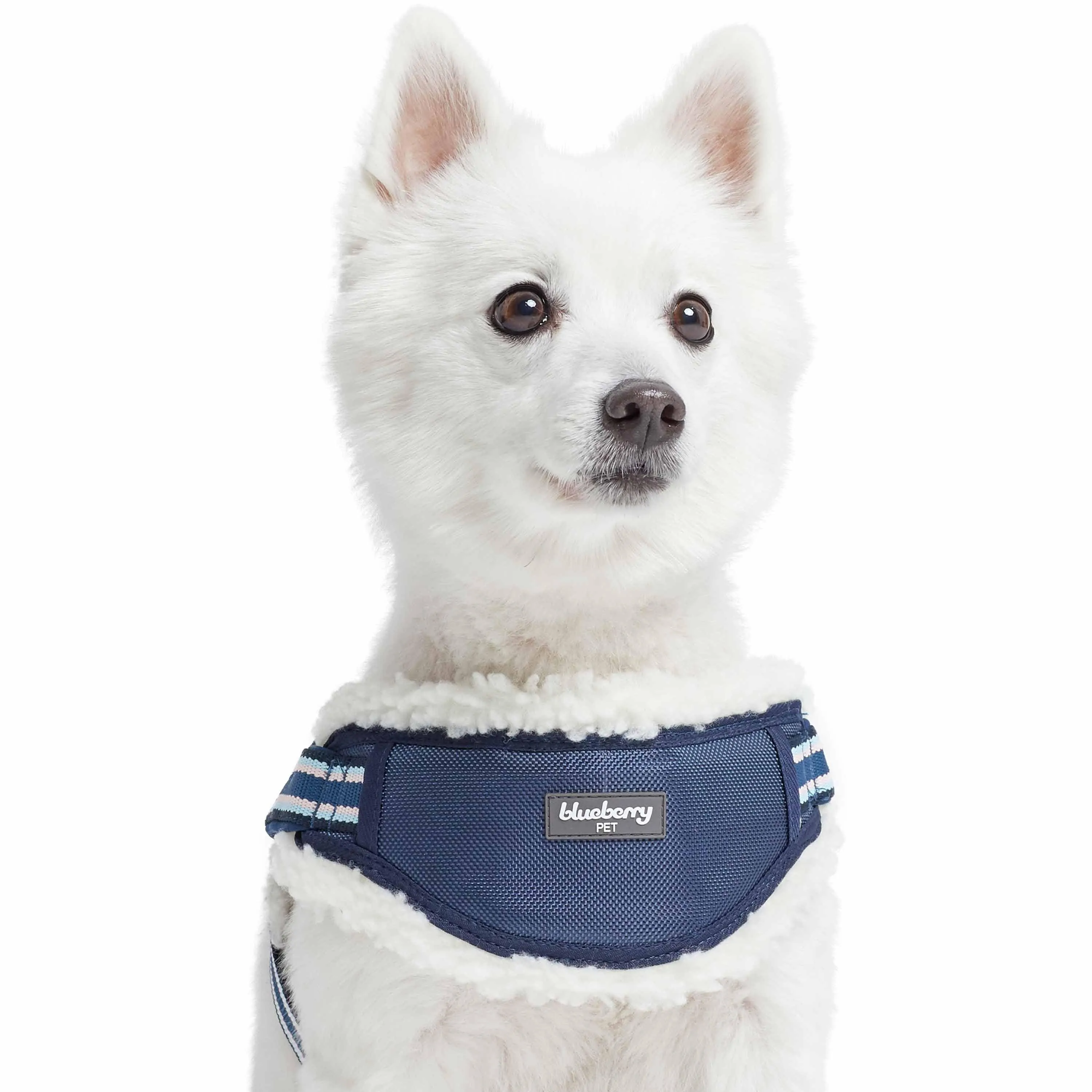 Easy On/Off | Sherpa Fleece Padded Dog Harness in Multi-color Stripes