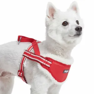 Easy On/Off | Sherpa Fleece Padded Dog Harness in Multi-color Stripes