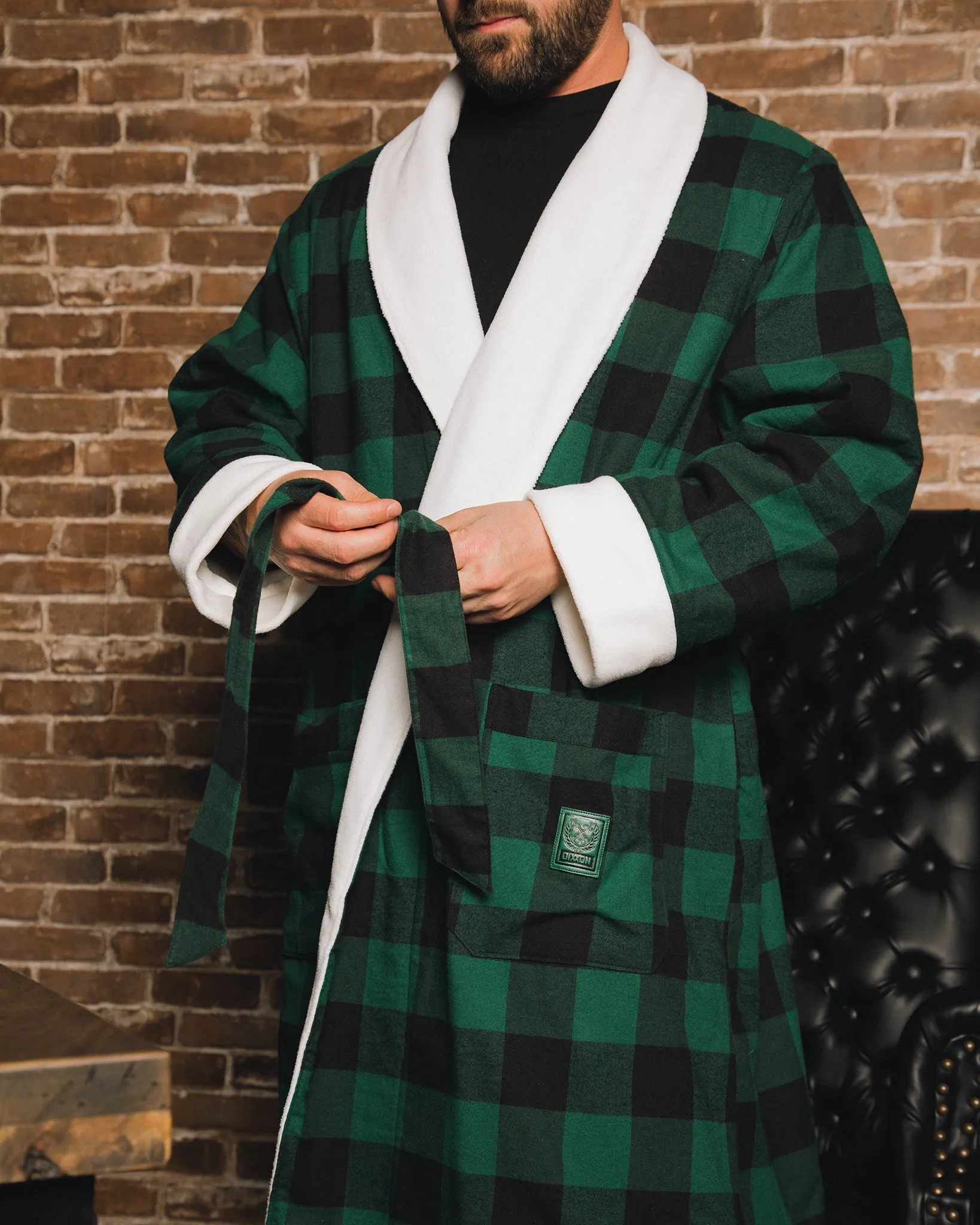 Evergreen Fleece-Lined Robe