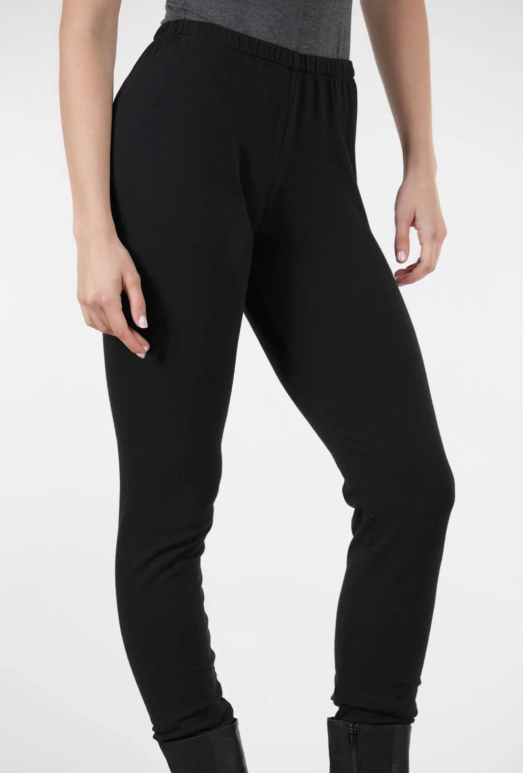 Fleece Lined Leggings, Black