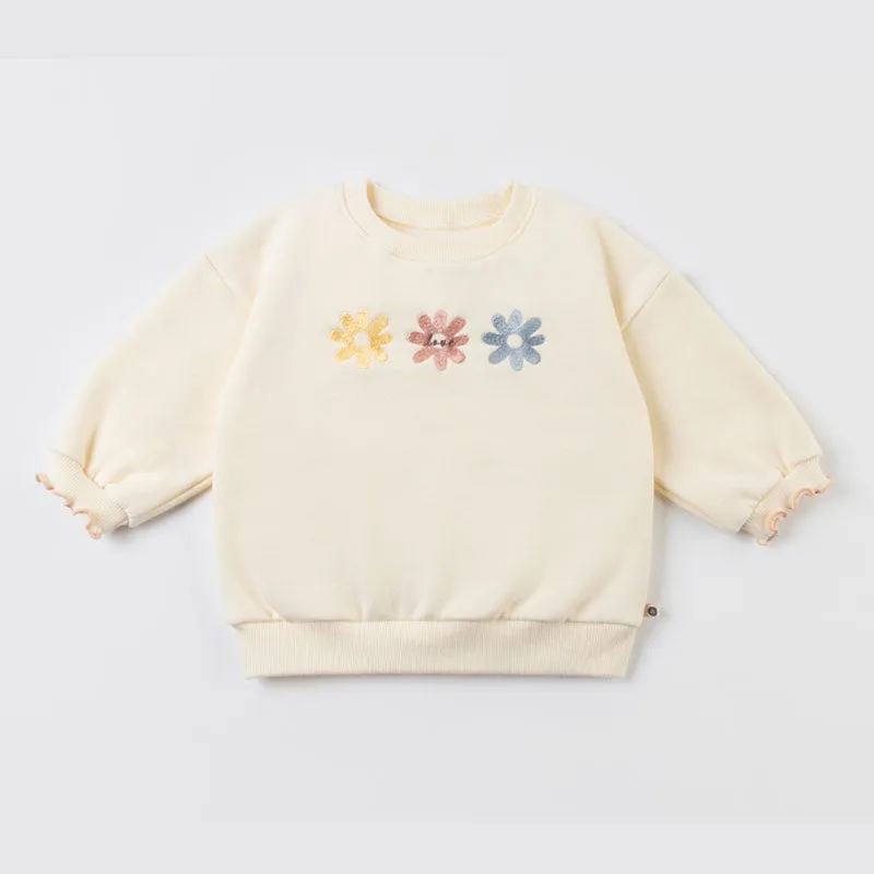 Floral Fleece Lined Baby Sweatshirt