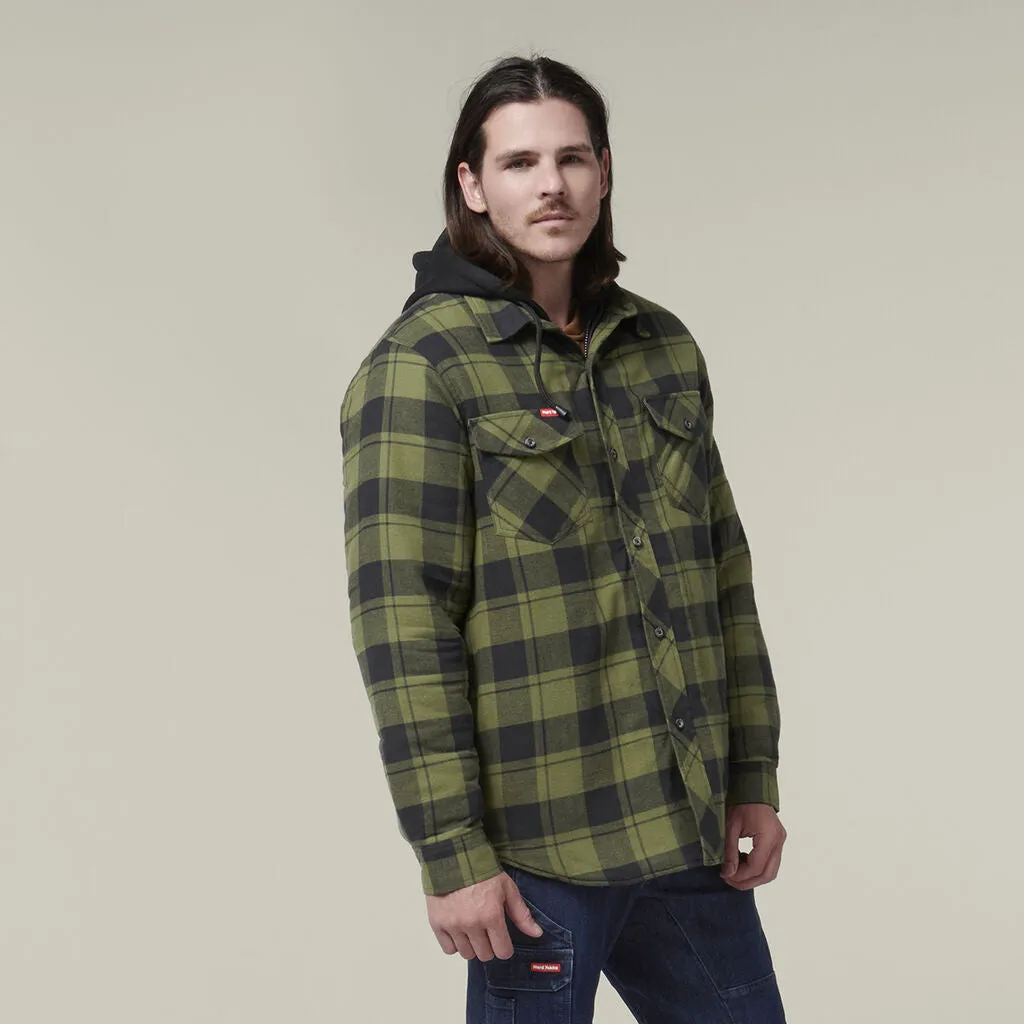 Hard Yakka Quilted Flannel Hooded Shacket (Y06690)