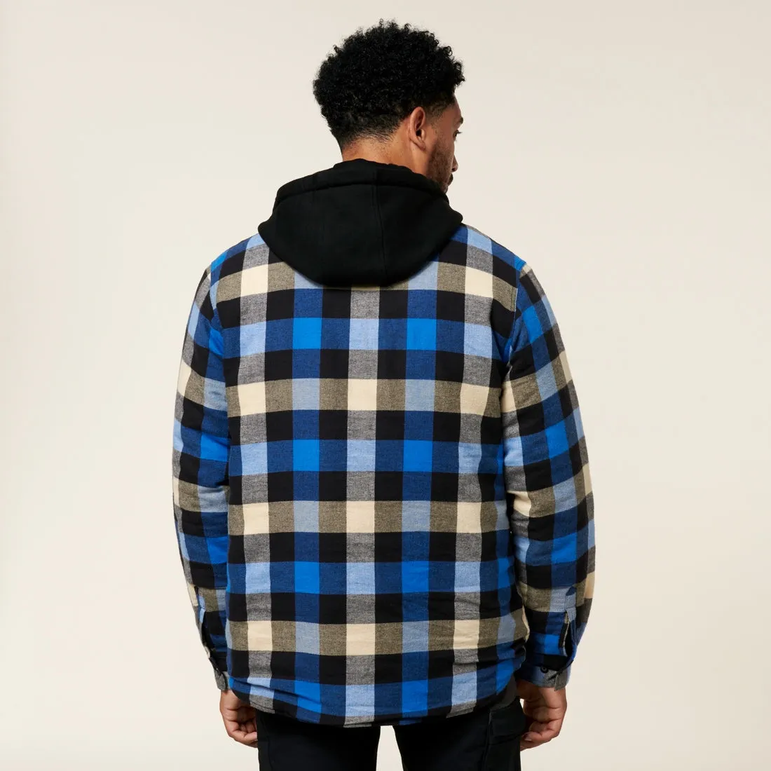 Hard Yakka Quilted Flannel Hooded Shacket (Y06690)