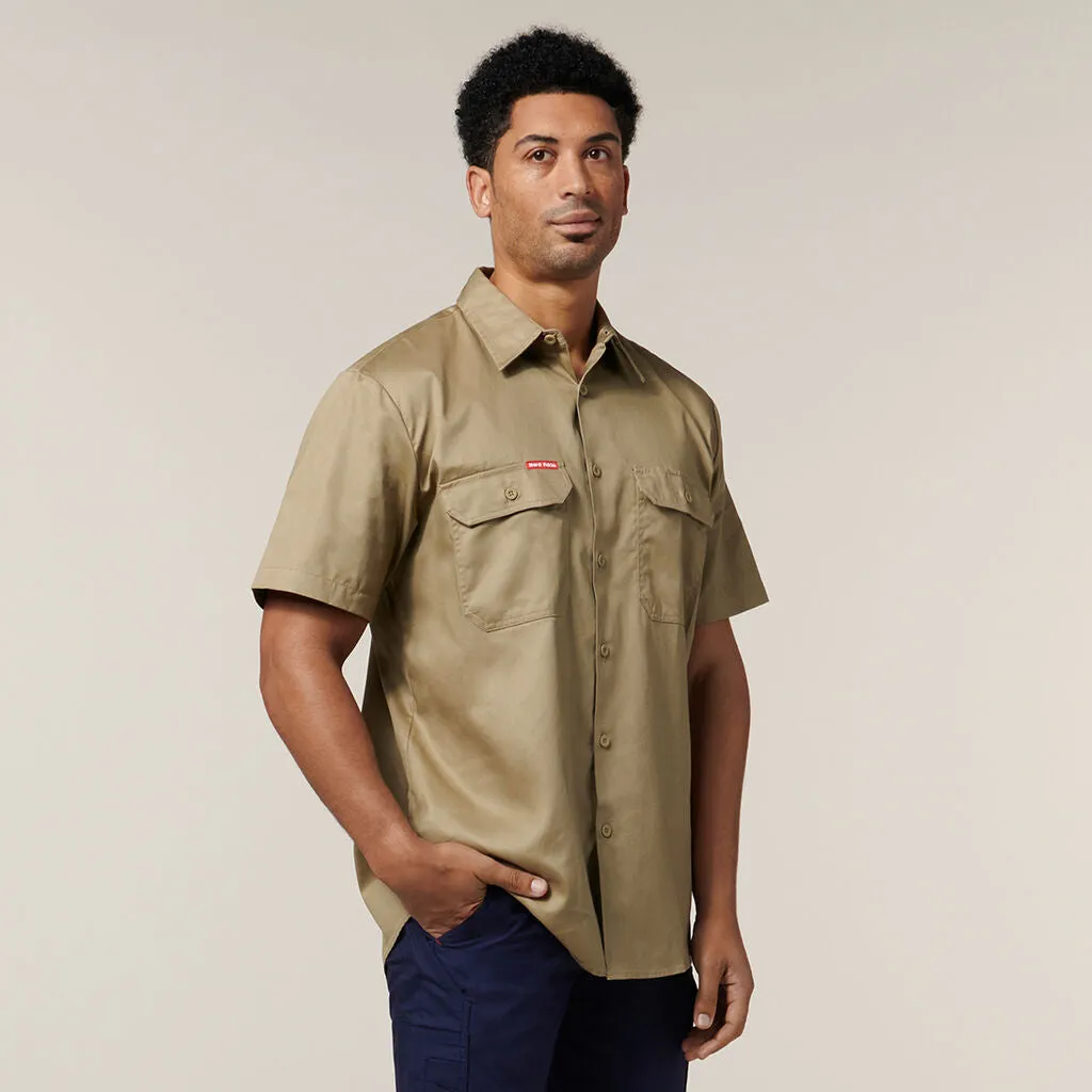 Hard Yakka Short Sleeve Open Front Cotton Drill Work Shirt (Y07510)