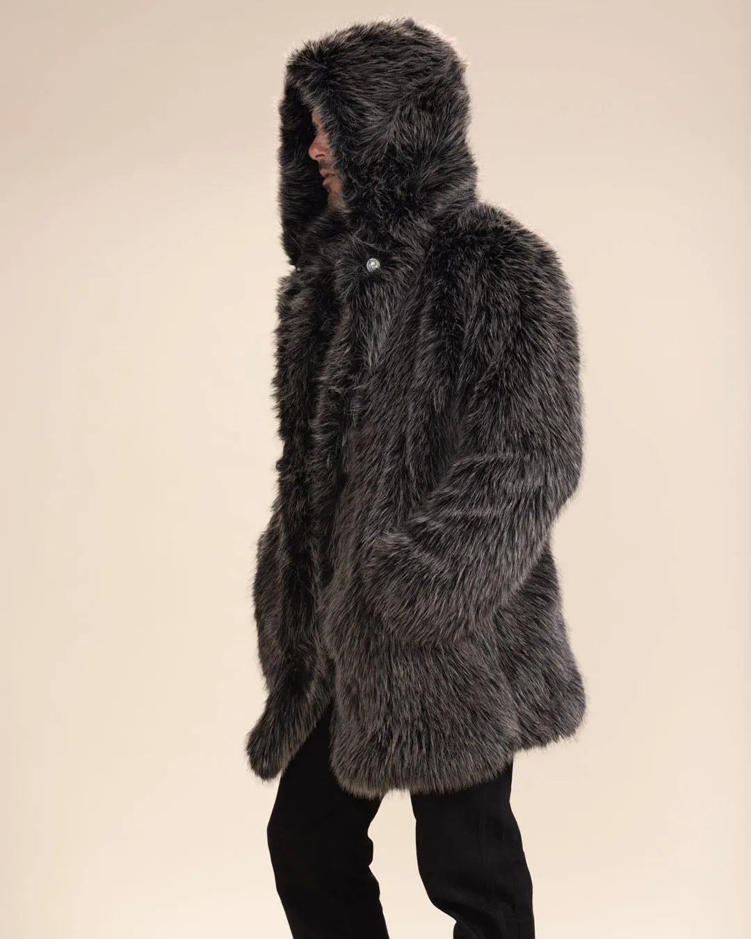 Hooded Men's Faux Fur Coat | Mackenzie River Wolf