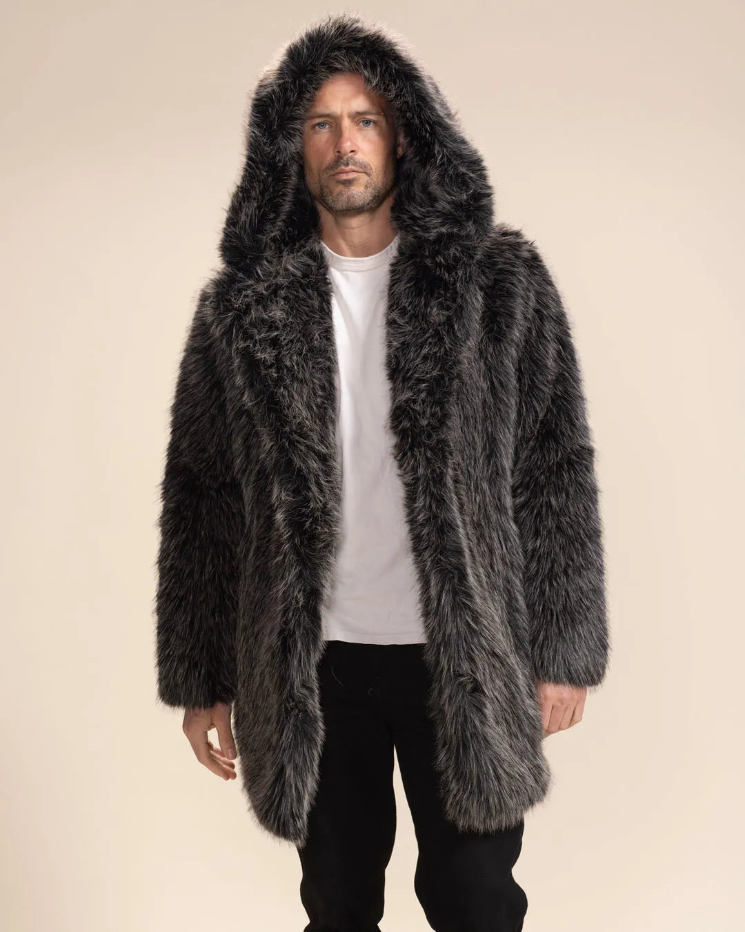 Hooded Men's Faux Fur Coat | Mackenzie River Wolf