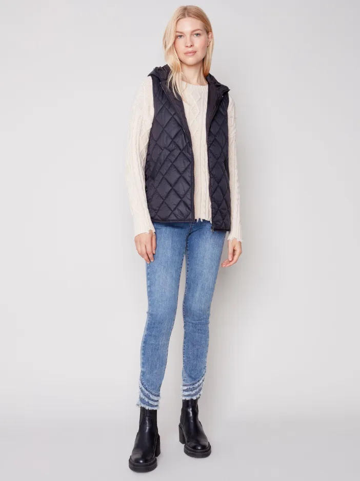 Hooded Short Quilted Vest