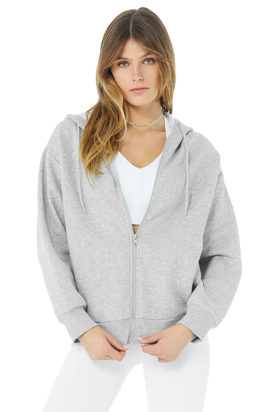 Hype Full Zip Hoodie - Athletic Heather Grey