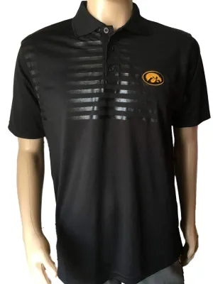 Iowa Hawkeyes Chiliwear Black Diversion Short Sleeve Collared Polo