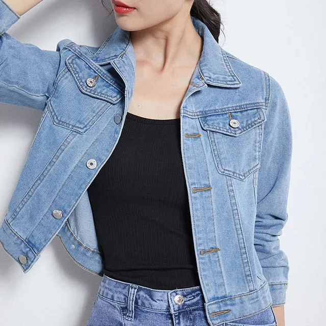 Jeans Jacket and Coats for Women Autumn Candy Jacket Jaqueta Feminina