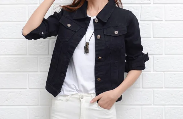 Jeans Jacket and Coats for Women Autumn Candy Jacket Jaqueta Feminina