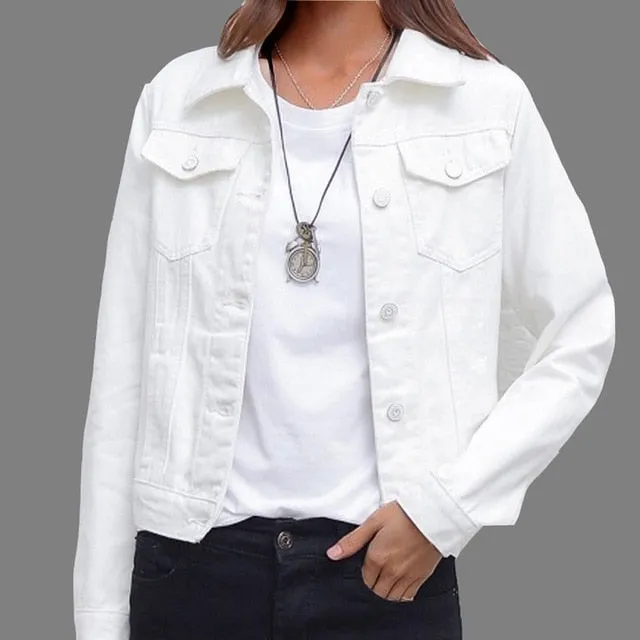 Jeans Jacket and Coats for Women Autumn Candy Jacket Jaqueta Feminina