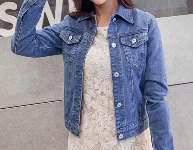 Jeans Jacket and Coats for Women Autumn Candy Jacket Jaqueta Feminina