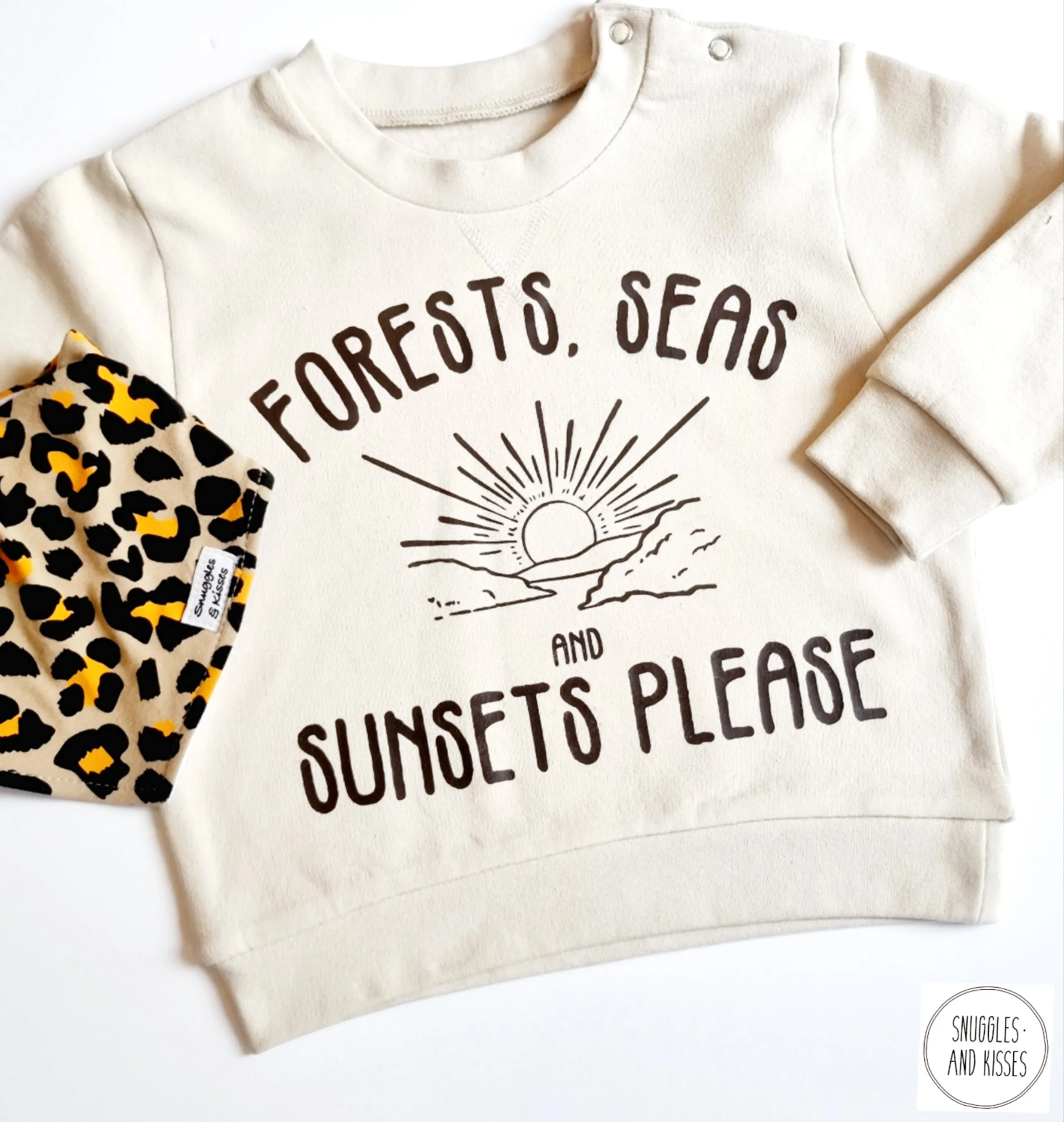 Kids 'Forests, Seas and Sunsets Please' Sweatshirt-New Design!