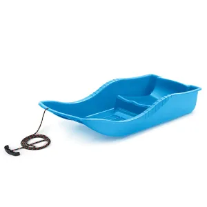 Kids Plastic Sledge Snow Slide Sled Rope Handle Seat Chair Speed Safe Stable Large Blue Colour