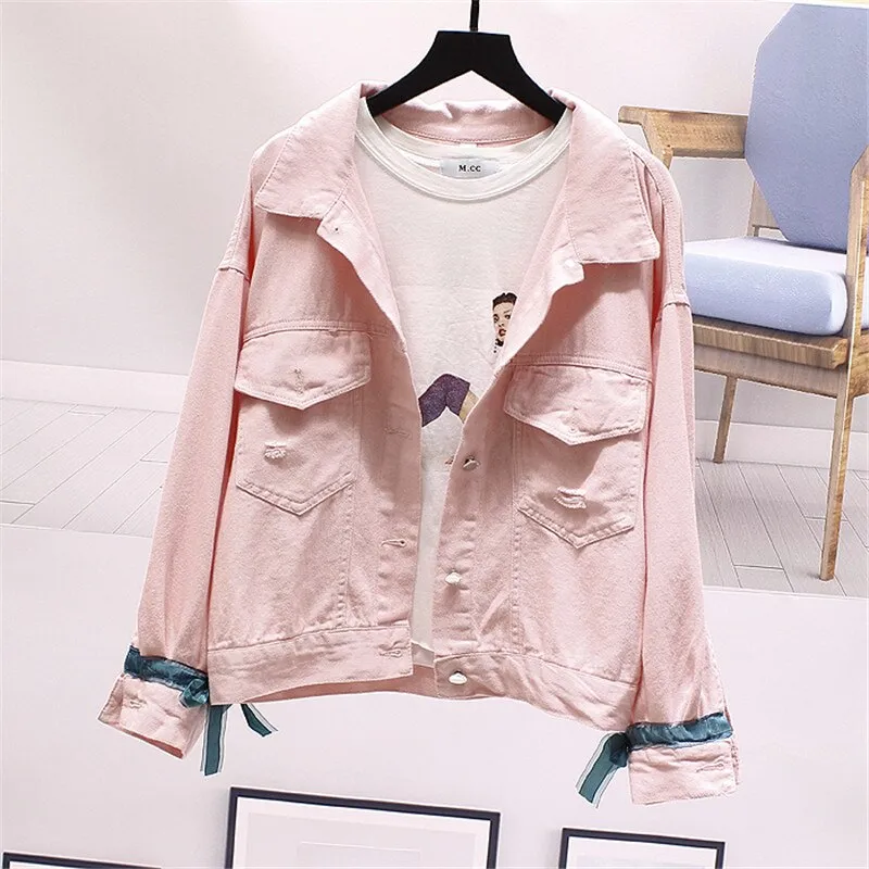 Korean style Denim Jacket Coat