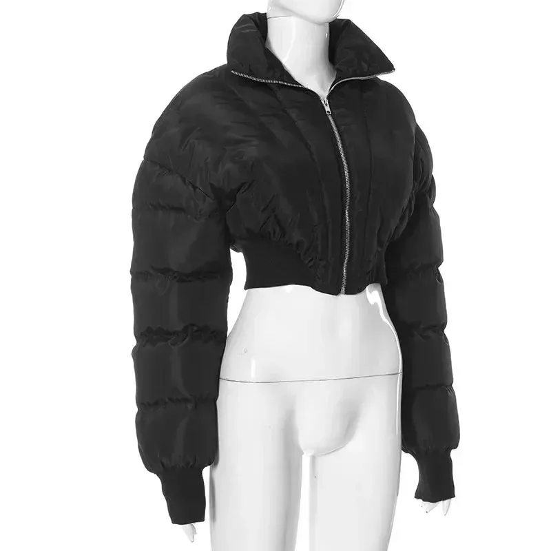 Nida Street Punk Broad Shoulder Puffer Jackets