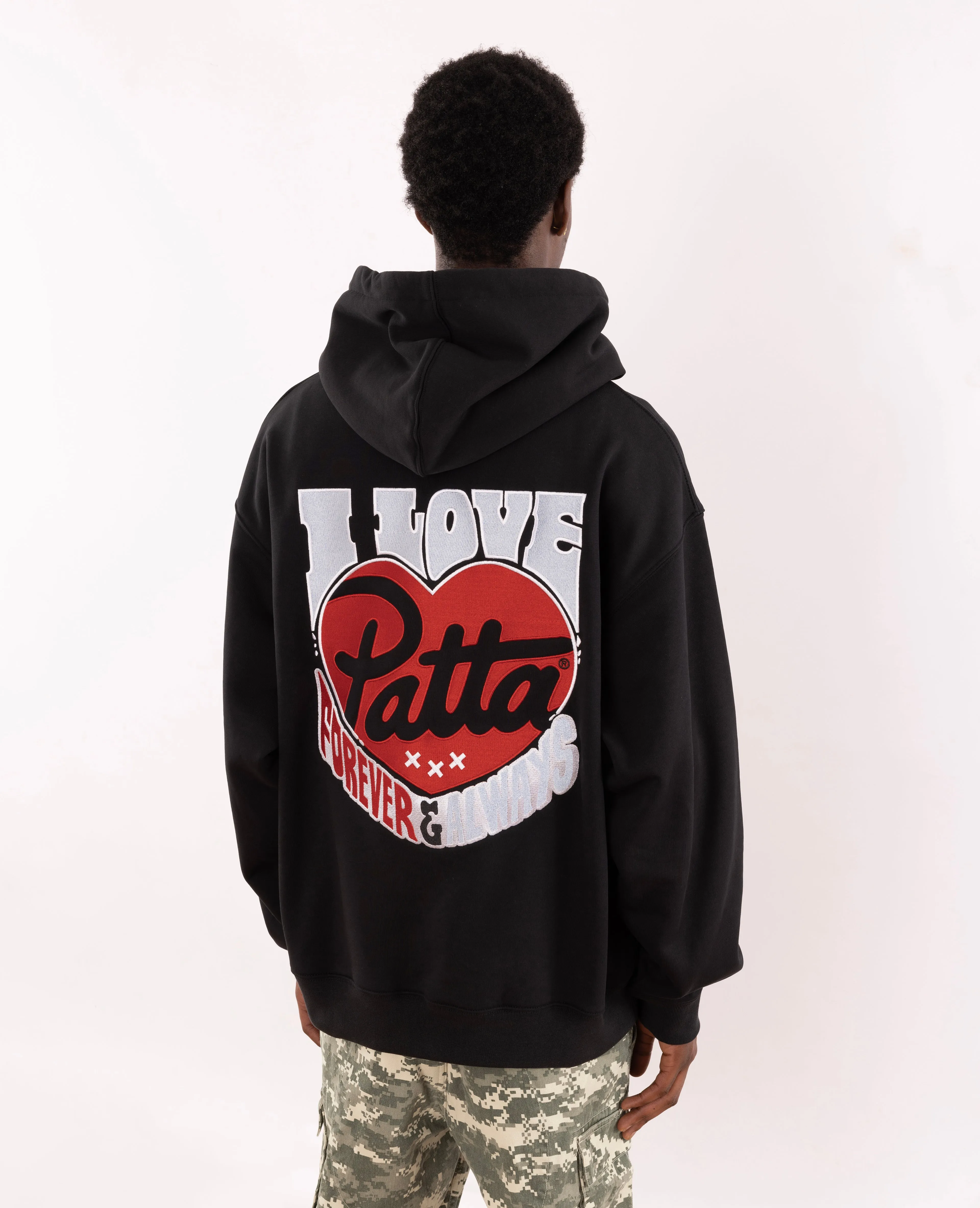 Patta Fovever And Always Boxy Hooded Sweater (Black)