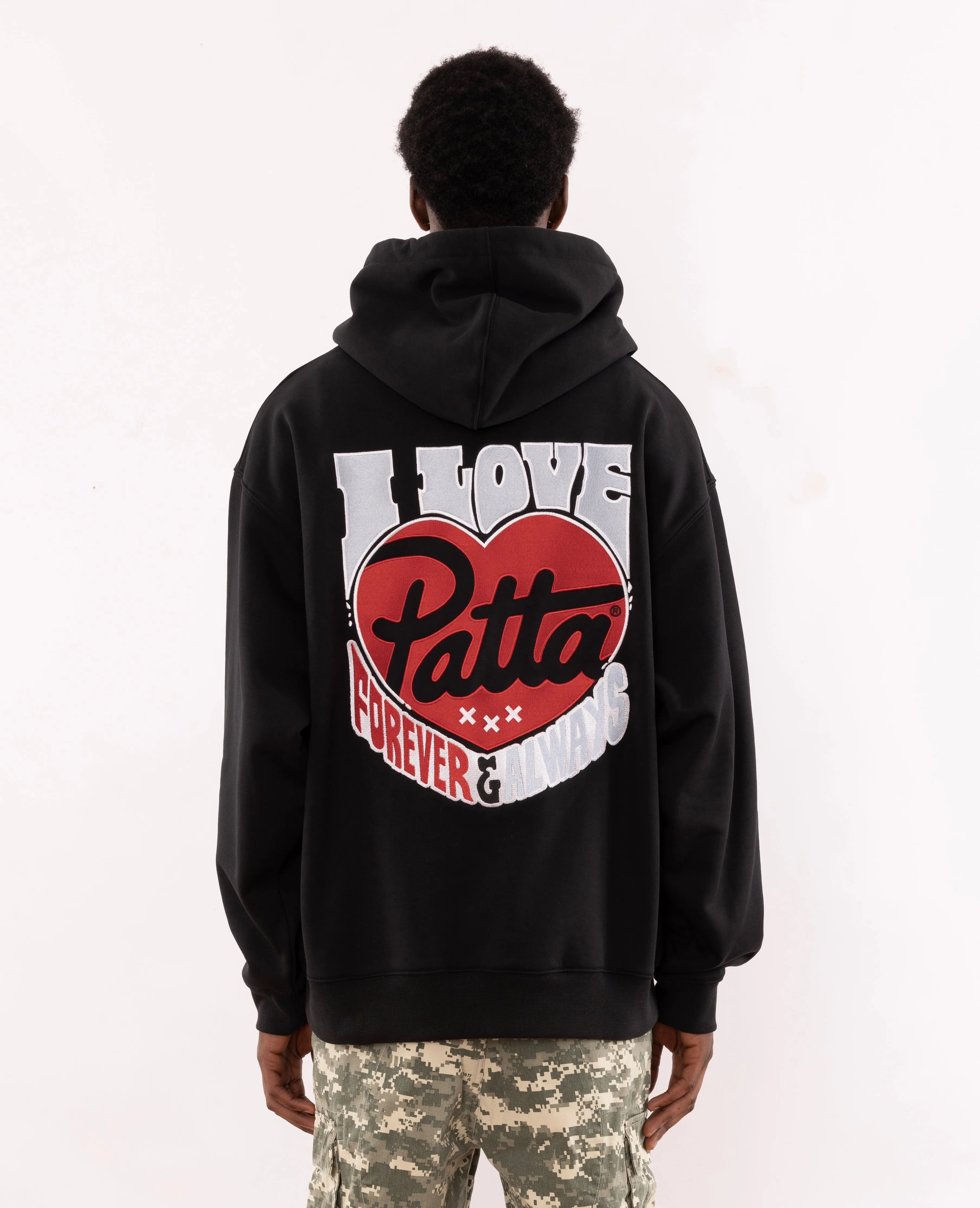 Patta Fovever And Always Boxy Hooded Sweater (Black)