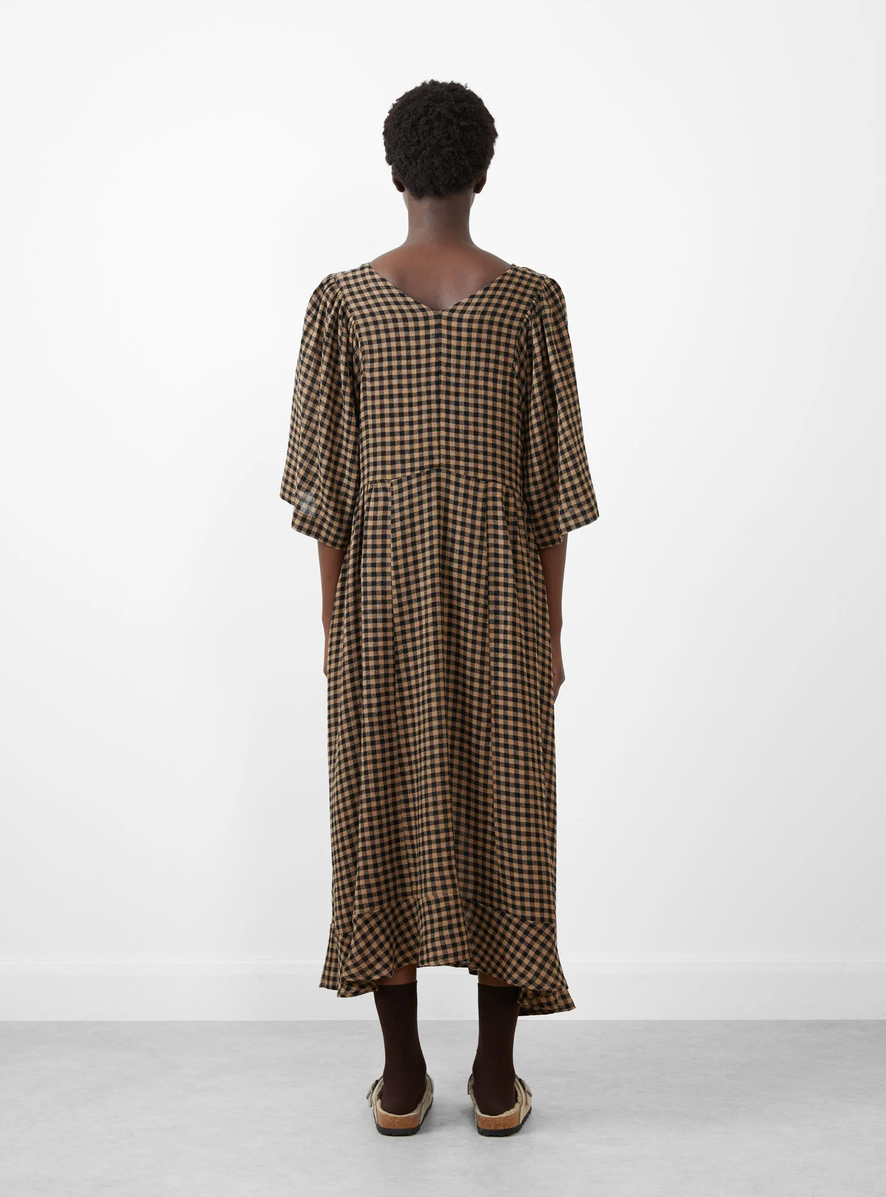 Pump Dress Beige Black Checks