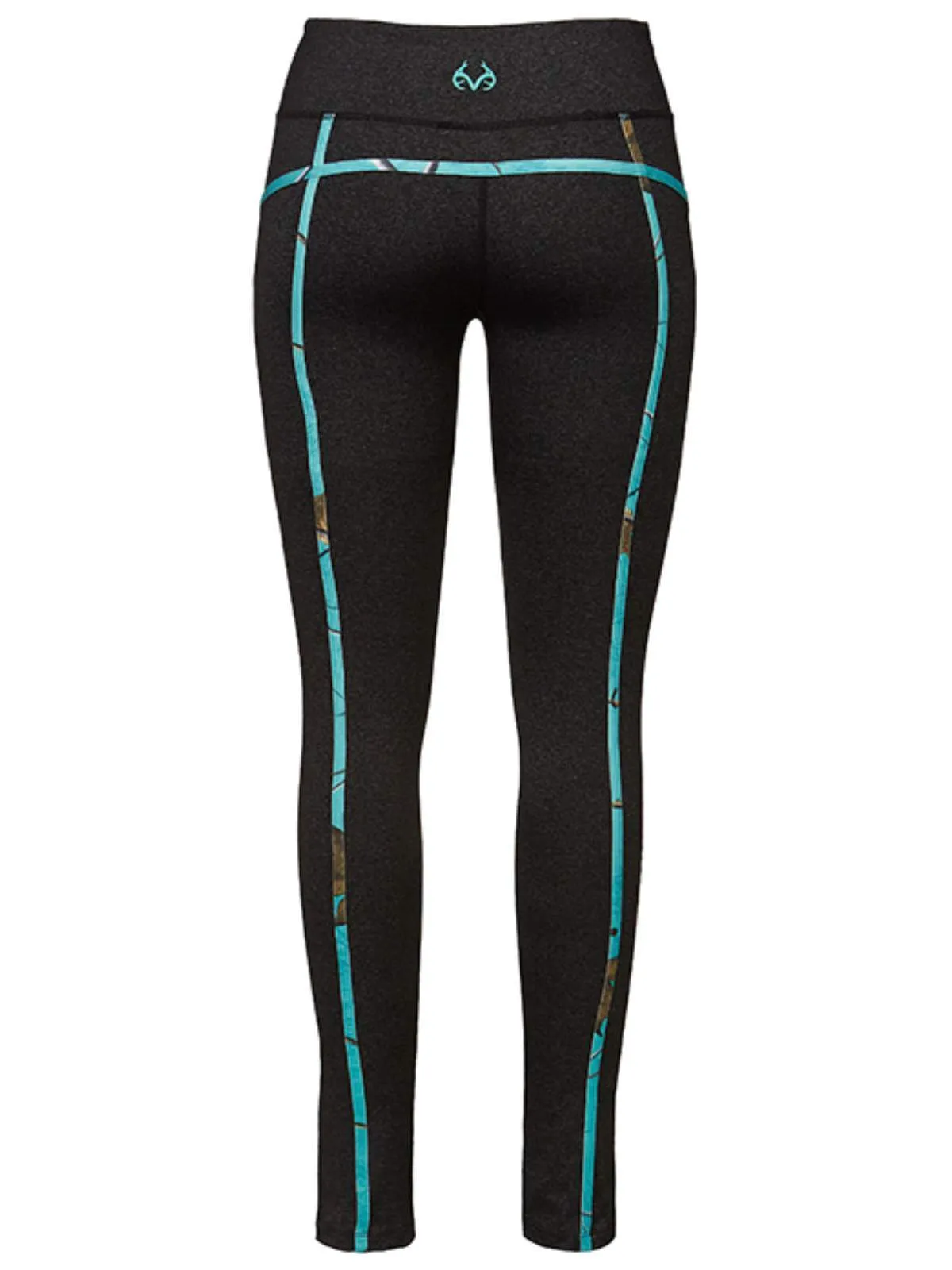 Realtree Camouflage Colosseum WOMEN Black Teal Athletic Ankle Length Leggings