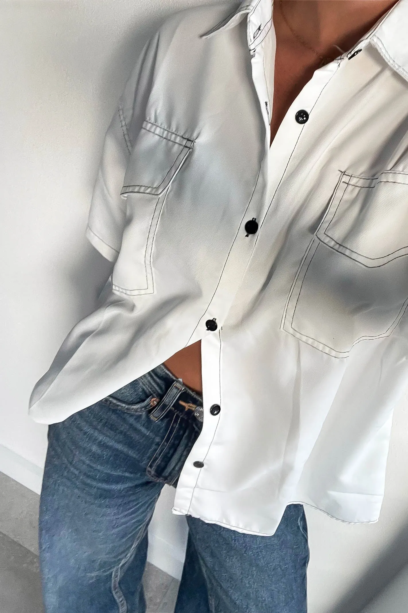 ROWE OVERSIZED BOYFRIEND SHIRT / WHITE