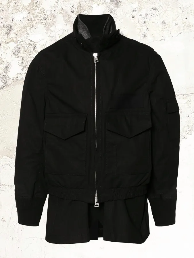 sacai multi-pocket layered jacket