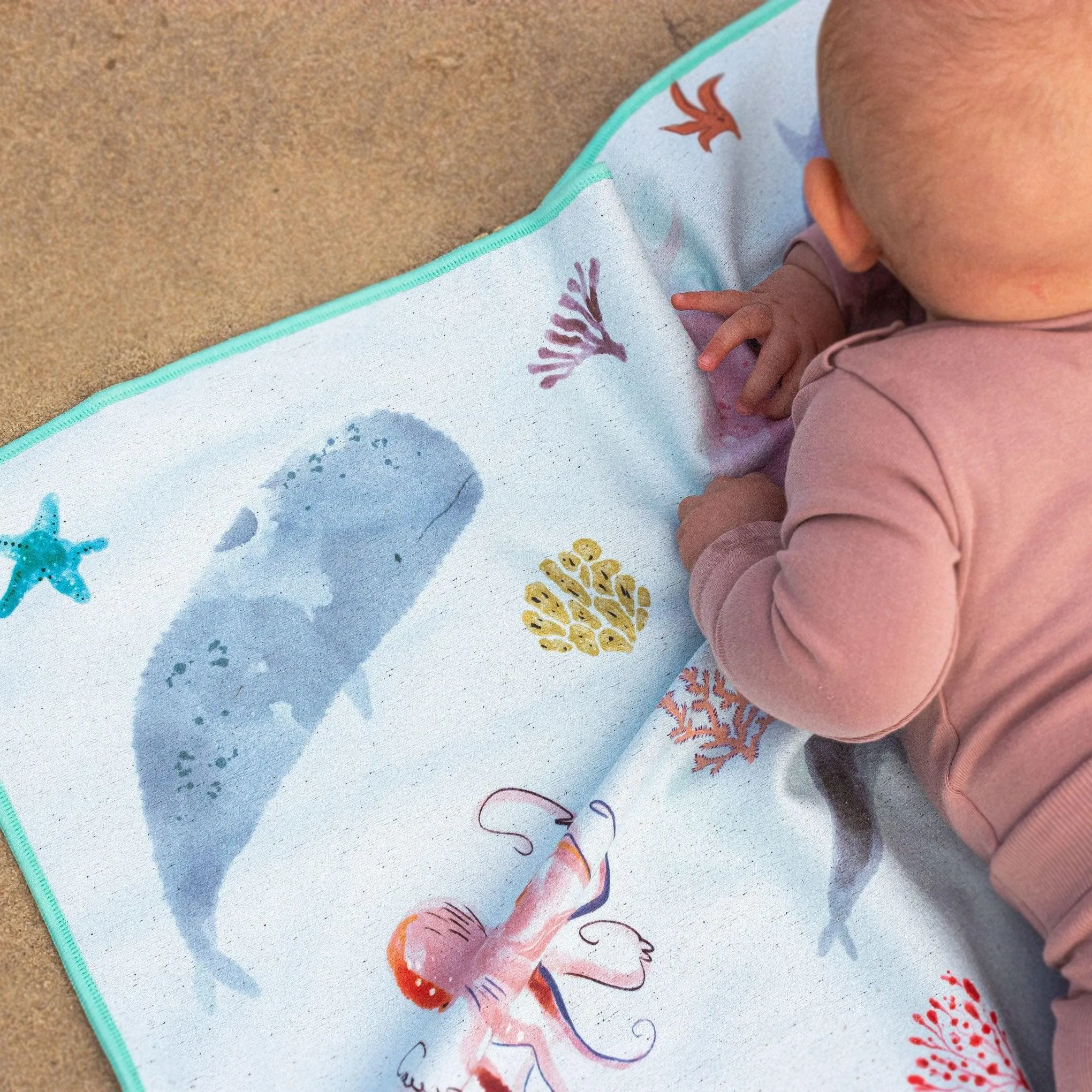 Sand Free Beach towel for babies, Sea World