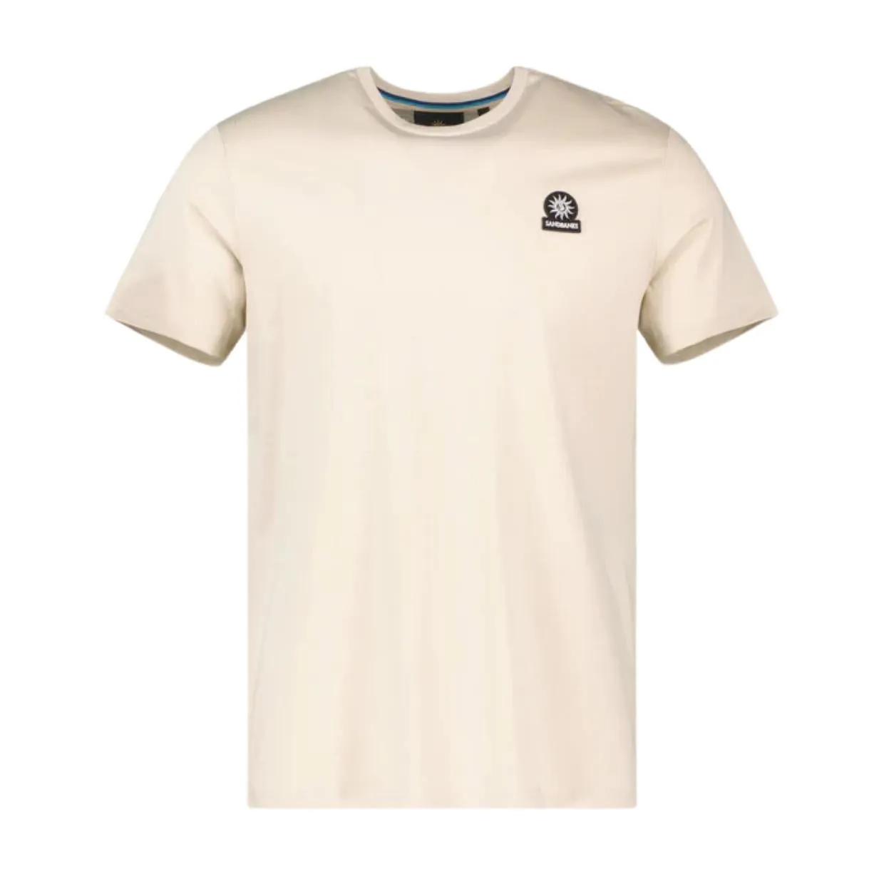 Sandbanks Logo Badge Beige T-Shirt