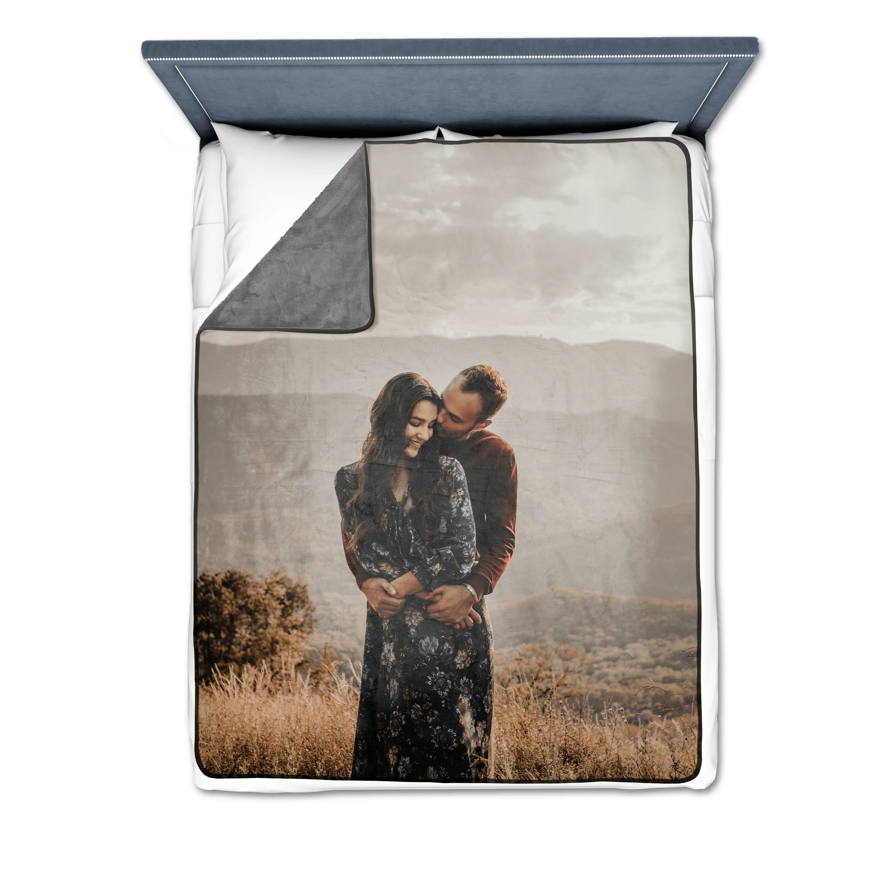 Seven Photo Gallery with Text Premium Fleece Photo Blanket