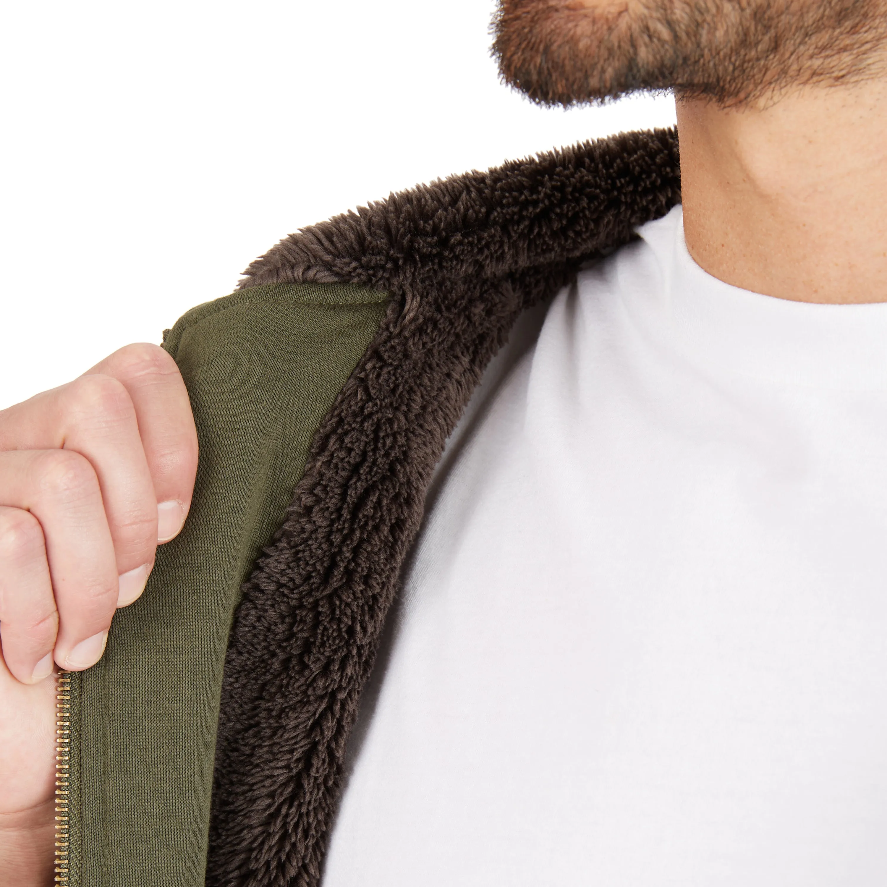 SHERPA-LINED FLEECE JACKET