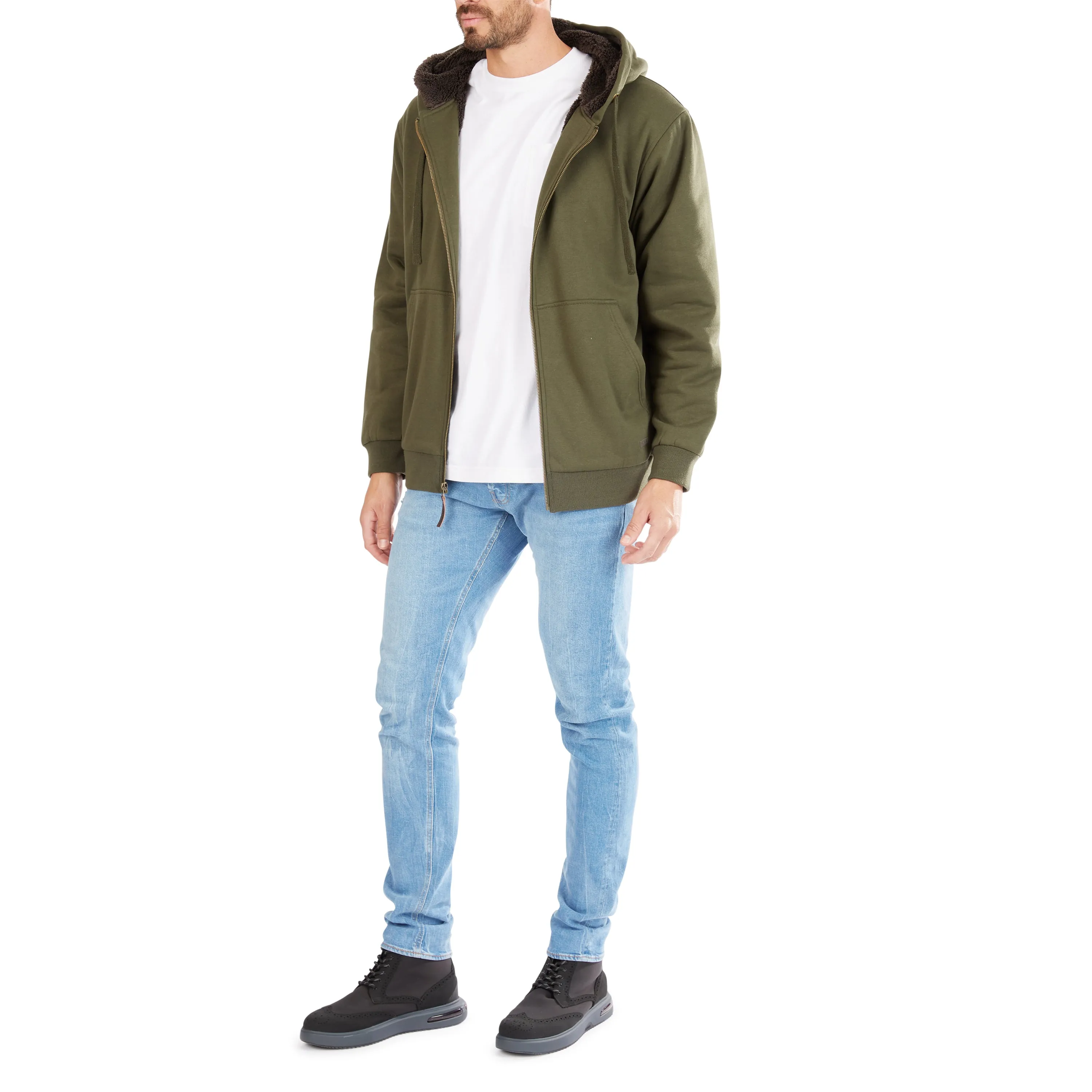 SHERPA-LINED FLEECE JACKET