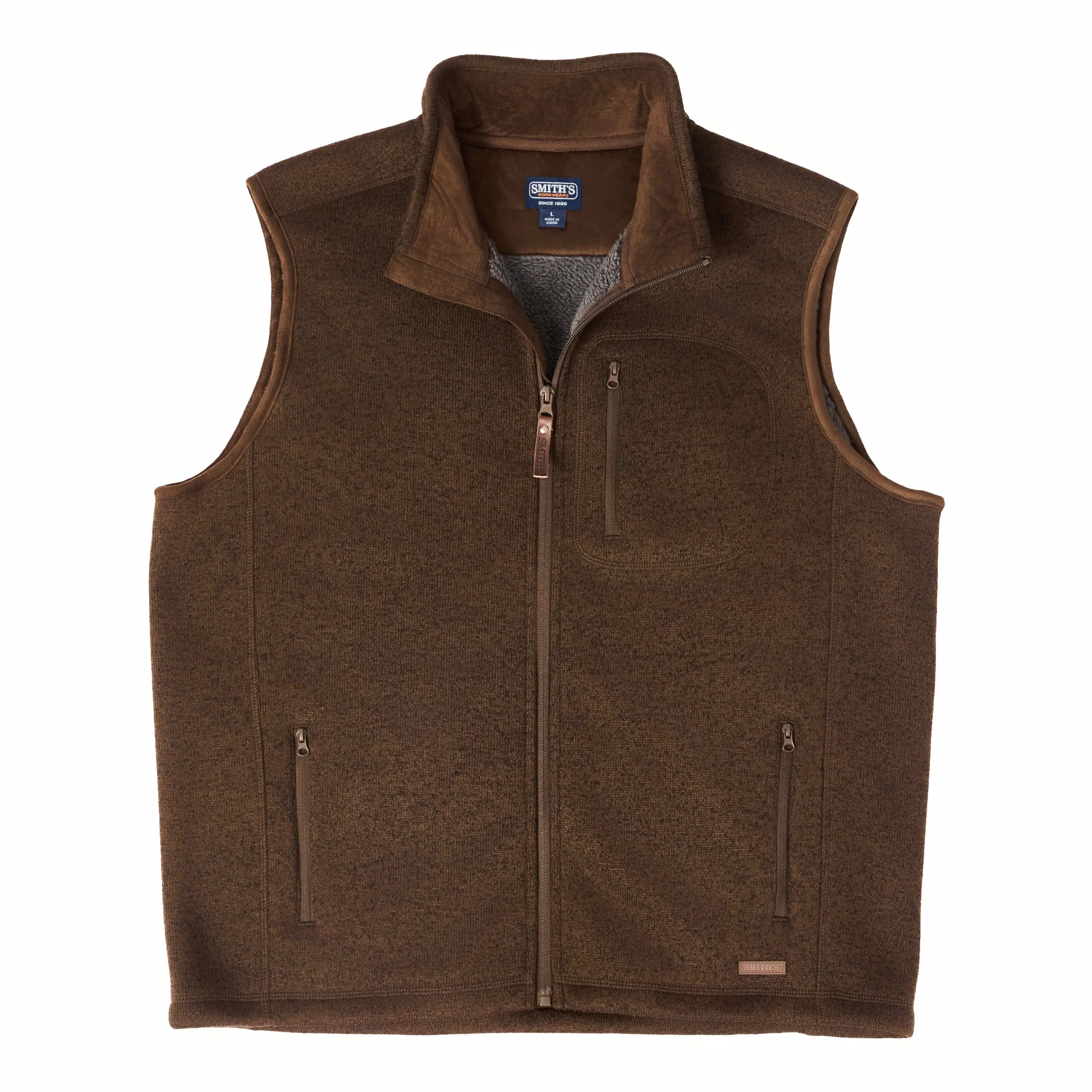 SHERPA-LINED SWEATER FLEECE VEST